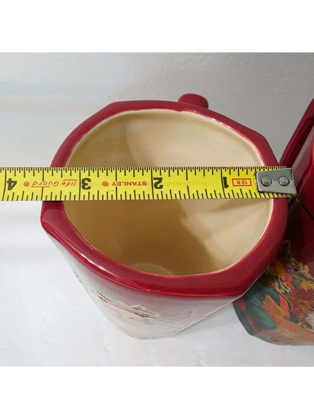 2 Hallmark Holiday St. Nicholas Santa Red Gold Swirl Tall Coffee Latte Mugs Cups